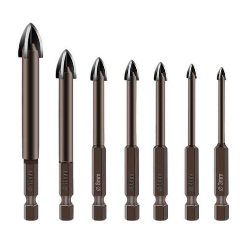 7Pcs Cemented Cbide Drill Bit Tools Multifunction Bits for
