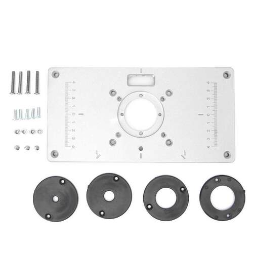 700C Router Table Insert Plate + 4 Rings Screws For Woodwork