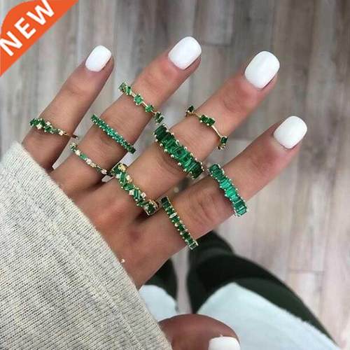 NEW Luxury AAA Cubic Zirconia Rings for Women Fashion Green