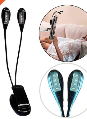 8 LED Book Reading Table Lamp Super Bright Goosenecks Clip-o