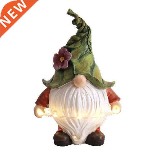Resin Gnome Garden Figurine Faceless Beard Doll Playing