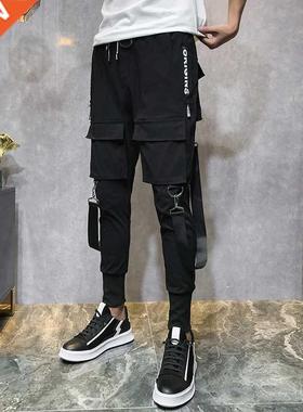 2020 Men Streetwear Pants Black Harem Pants Light Men Punk P