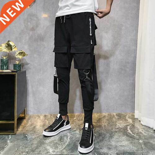 2020 Men Streetwear Pants Black Harem Pants Light Men Punk P