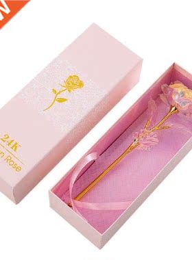 Creative 24K Foil Gold Rose Lasts Forever Love Wedding