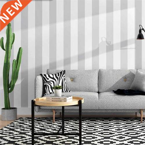 Nordic yle Gray Vertical ripes Wallpaper Living Room Bed