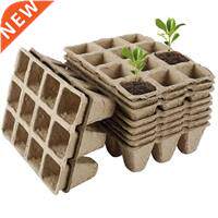 Seedling Tray Tray 10 Square Peat Pots 1 Seedling Tray