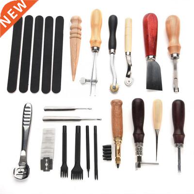 18pcs Leather Craft Tools Punch Kit Stitching Working Stitch
