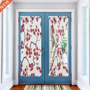 Plum Blossom Flower White Door Curtains Decor Home Bedroom