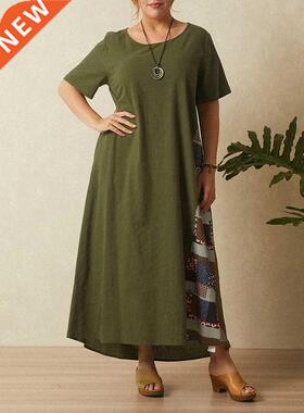 S-5xl Large size ladies fat MM summer long dress大码夏季裙