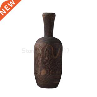Nordic retro solid wood Zen dry flower vase living room