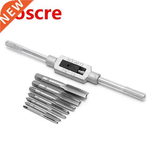 8 Pcs Hand Screw Thread Metric Plug Tap Set M3-M12 With Adju