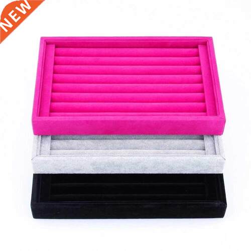 Velvet Suede Ring Earrings Organizer Ear Studs Jewelry Displ
