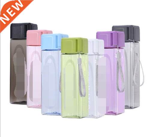 1 Pcs 450ml Transparent Square Plaic Froed Water