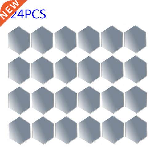 24Pcs D Mirror Wall Stickers  Living Room TV Background