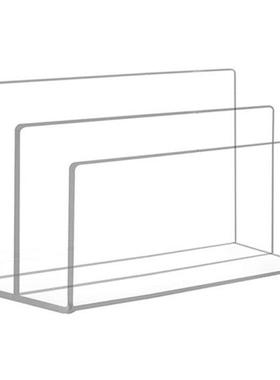 Desk Sorting Organizer 2 Compartments Acrylic File Rack Tran