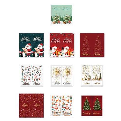 Christmas Label Packaging Stickers Rectangle Christmas