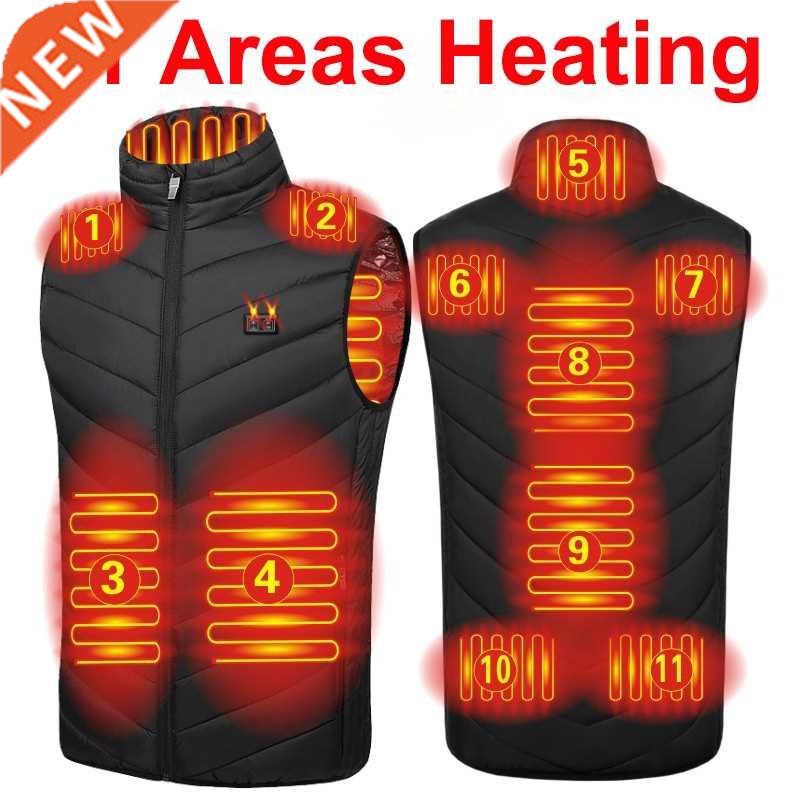 11 areas heated vest heated jacket mens women electric heati