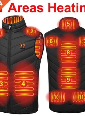11 Areas Heated Vest Heated Jacket Mens Women Electric Heati