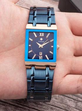 Men Watches Top Brand Luxury WWOOR Gold Black Square Quartz