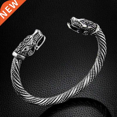 Vntage Dragon Mouth Open Cuff Bracelet Nordc Vkng Antq