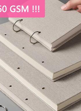 Sketchbook Retro Spiral Linen Hardcover Notebook 120 Pages 1