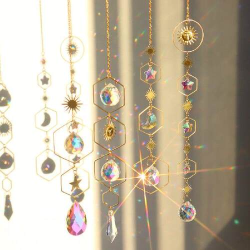 etal Crystal catcher Hanging Star Sun Wind chies Pendant