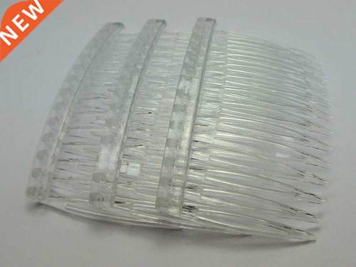 20 Clear Plastic Hair Clips Side Combs Pin Barrettes 70X40mm