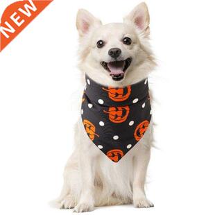 Fashion Halloween Dots Pumpkin Style Winter Pet Bandanas
