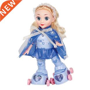 Funny Electric Toy Novelty Mini Skating Girl Princess Doll