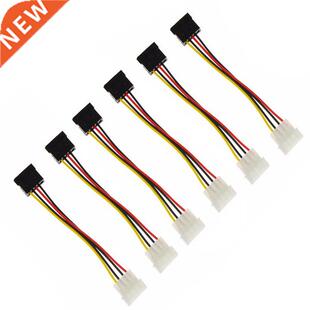 6X for IDE/Molex 4-Pin Male To Serial ATA SATA 15-Pin Female