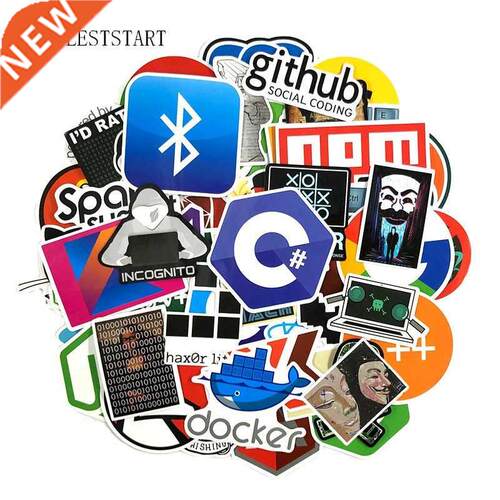 12Pcs/Pack Programming Stickers Geek Hacker Stickers For L