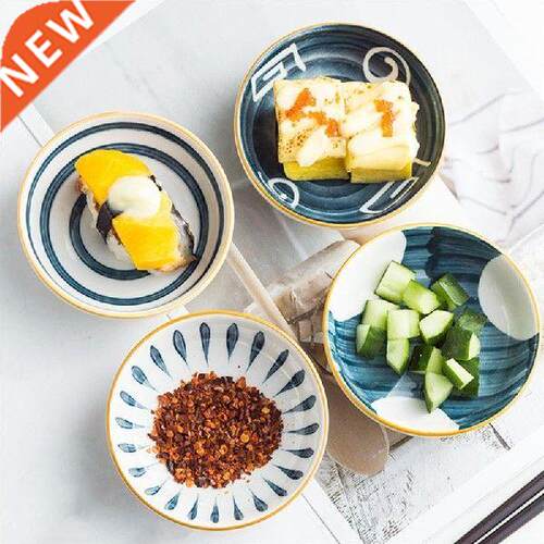 4pcs Ceramic Sauce Dishes Mini Butter Mustard Sushi Vinegar