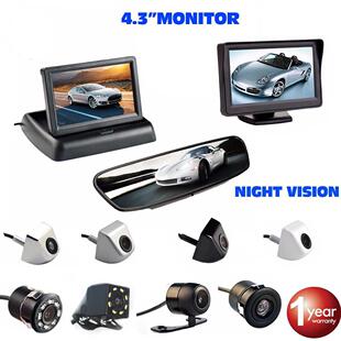 SINOVCLE 4.3 Inch Car Monitor Reverse Rear View Backup Camer