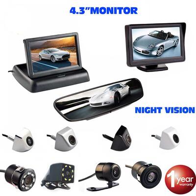 SINOVCLE 4.3 Inch Car Monitor Reverse Rear View Backup Camer