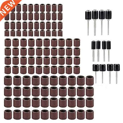 132 pc 1/2 inch 3/8 inch Mixed Drum Mandrel& Sanding Dru