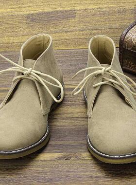 Spring Retro Men Desert Boots American Style Casual Suede Me
