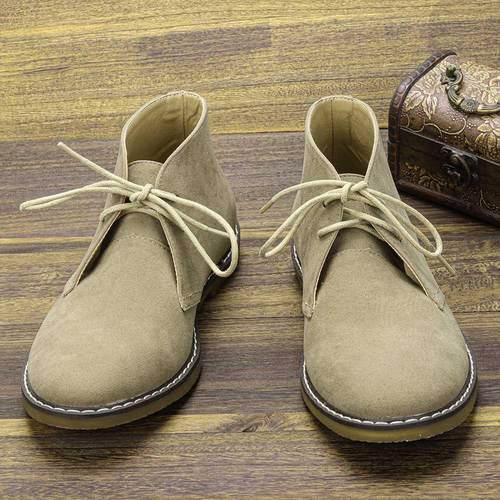 Spring Retro Men Desert Boots American Style Casual Suede Me