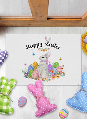 Easter Spring Rabbit Flower Butterfly Doormat Entrance