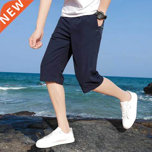 Ice Silk Cropped Pnts Men's Summer Thin Section Csul Quic