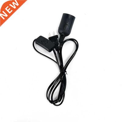 Power Cord 1.8m Cable E27 Lamp Bases Round Plug With Switch