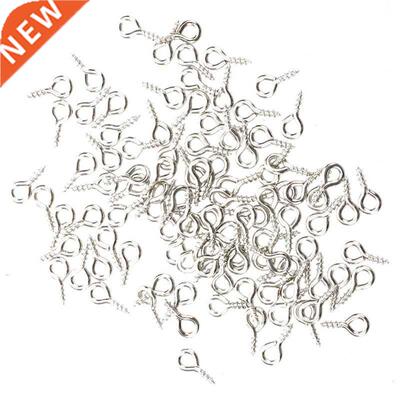 100pcs Small Tiny Mini Eye Pins Eyepins Hooks Eyelets Screw