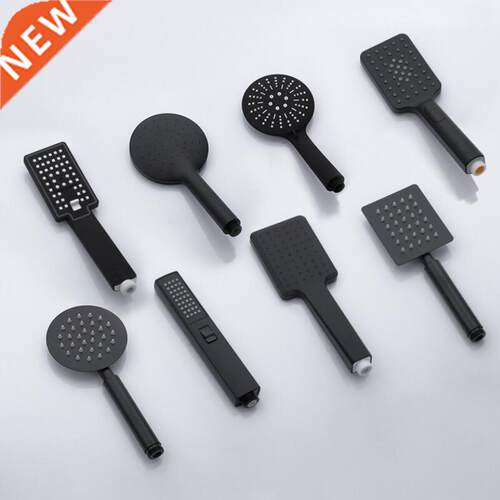 Hand-held Shower Head Water Saving Black Bathroom Rainfall S