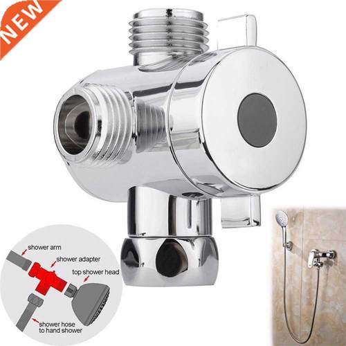 1/2Inch Shower and Bathroom Faucet Three Way T-adapter Silve