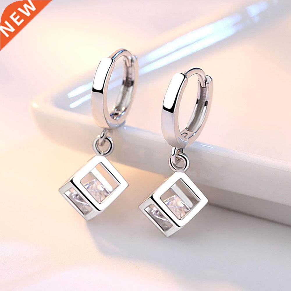 New 925 Silver Plated Women Drop Earrings Fashion Luxury A P