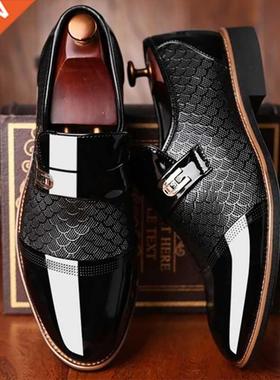 Men's shoes Leather Embossing Classic Fashion Luxury men sho