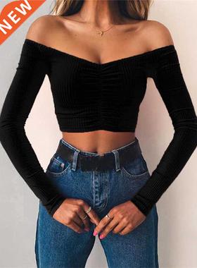 women T-shrts sexy and club fashon female T-shrt long sle