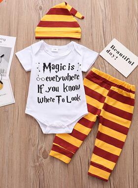 3PCS Sets Newborn Baby Boys Girls Clothes 2021 Summer Little