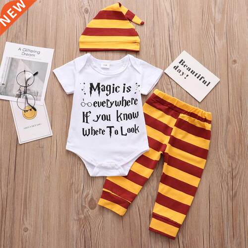 3PCS Sets Newborn Baby Boys Girls Clothes 2021 Summer Little