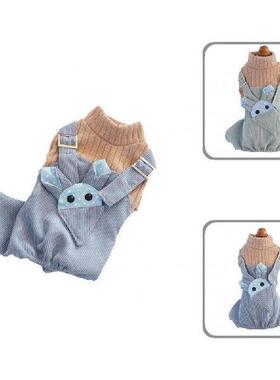 Stylish Dog Winter Clothing All-matched Patchwork Teddy Dog