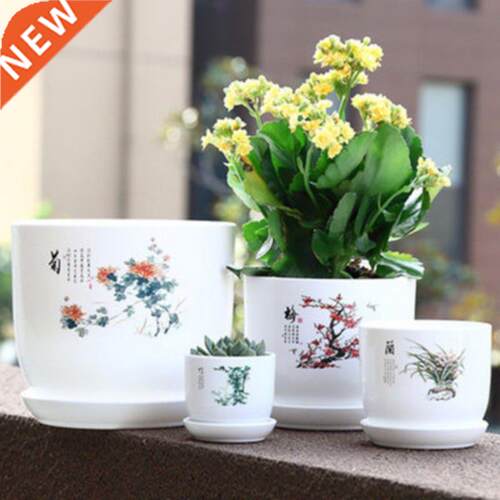 Resin Flowerpot Cactus Chinese Style Succulent Plant Pot
